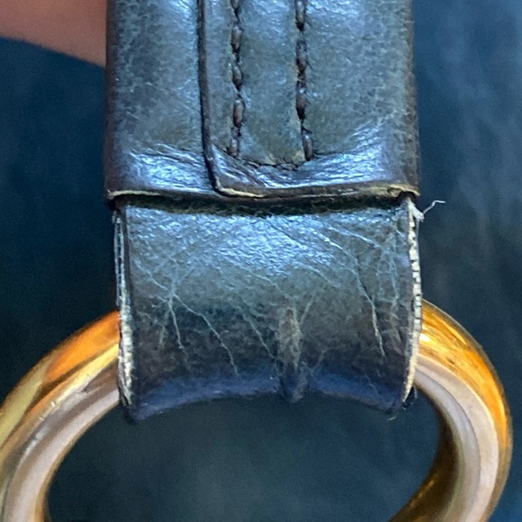 PRADA Large Blue Vitello Shine Leather Hobo - Picture 16 of 17